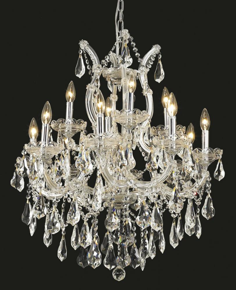 Maria Theresa 13 Light Chrome Chandelier Clear Royal Cut Crystal