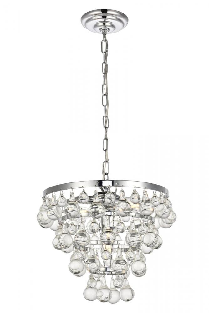 Kora Collection Pendant D13 H10.9 Lt:3 Chrome Finish