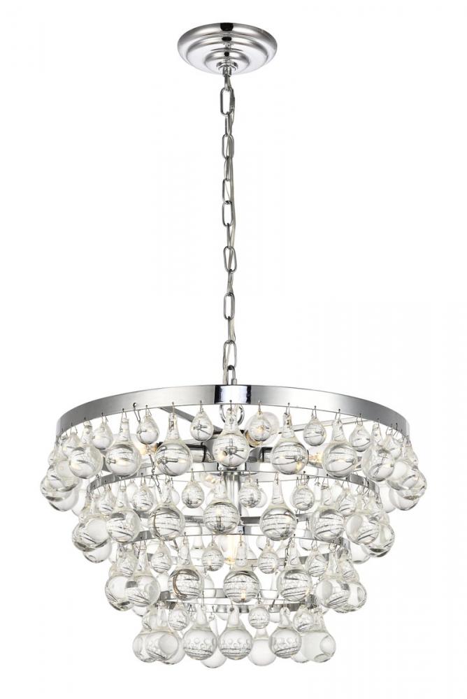 Kora Collection Pendant D17 H10.9 Lt:5 Chrome Finish