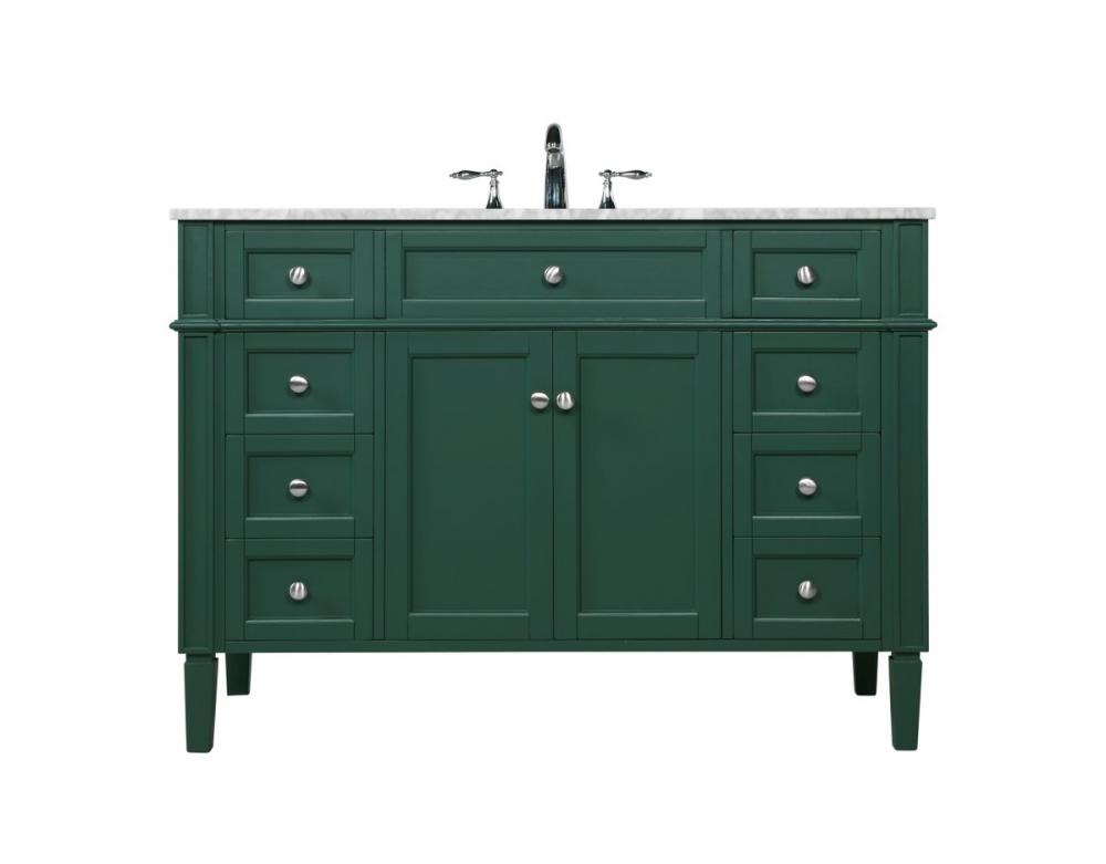 48 Inch Single Bathroom Vanity in Green