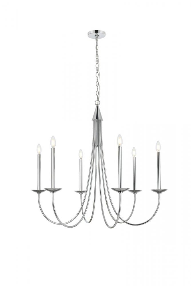 Cohen 36 Inch Chandelier in Chrome