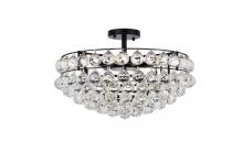 Elegant 1107F20BK - Savannah 20 Inch Flush Mount in Black