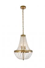  1113D14BR - Valeria 14 Inch Pendant in Brass