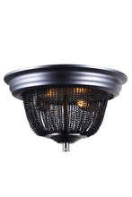  1210F12DG - Paloma Collection Flush Mount D:12in H:6.5in Lt:2 Dark Grey Finish