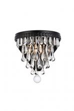 Elegant 1219W9BK/RC - Nordic 1 Light Black Wall Sconce