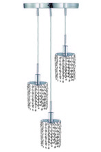 Elegant 1283D-R-R-CL/SA - Mini 3 light Chrome Pendant