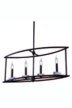  1493D32VB - Bjorn Collection Chandelier L:32 W:10 H:65 Lt:4 Vintage Bronze Finish Royal Cut Clear