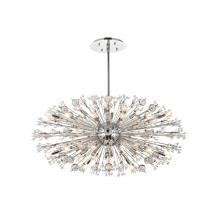  2550D48C - Vera 48 inch crystal starburst oval pendant in chrome