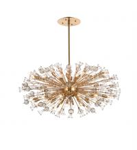  2550D48SG - Vera 48 inch crystal starburst oval pendant in gold