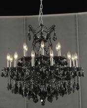 Elegant 2800D30B/RC - Maria Theresa 19 light Black Chandelier