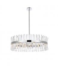 Elegant 6200D36C - Serephina 36 Inch Crystal Round Chandelier Light in Chrome