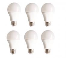  A19LED801-6PK - LED Wall Pack, 3000k, 120 Degree, CRI80, ETL, Es, 9W, 50000hrs