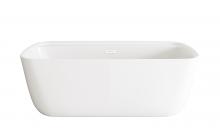  BT10567GW-WHT - 67 inch Soaking Bathtub in Glossy White with Polished White Trim