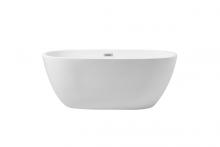  BT10759GW - 59 inch soaking roll top bathtub in glossy white