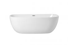  BT10770GW - 70 inch soaking roll top bathtub in glossy white