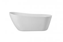  BT10867GW - 67 inch soaking Single slipper bathtub in glossy white