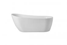  BT10870GW - 70 inch soaking Single slipper bathtub in glossy white