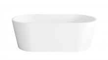  BT30167GW-WHT - 67 inch Bathtub in Glossy White with Polished White Trim