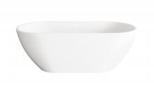  BT30367GW-WHT - 67 inch Bathtub in Glossy White with Polished White Trim