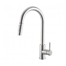  FAK-306BNK - Luca Single Handle Pull Down Sprayer Kitchen Faucet with touch sensor in Brushed Nickel