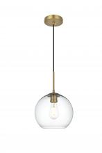  LD2212SG - Baxter 10 Inch Pendant Clear Shade in Satin Gold