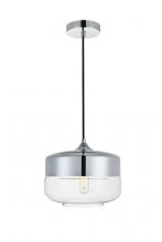  LD2243C - Ashwell 1 Light Chrome Pendant with Clear Glass