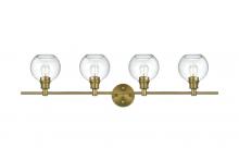  LD2322SG - Collier 4 Light Satin Gold and Clear Glass Wall Sconce