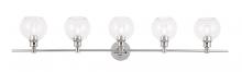 Elegant LD2326C - Collier 5 light Chrome and Clear glass Wall sconce