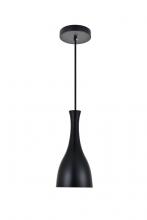  LD2407BK - Aiken 1 Light Black Pendant