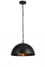  LD6013D15BK - Merce Collection Pendant D15 H10 Lt:1 Vintage Black Finish