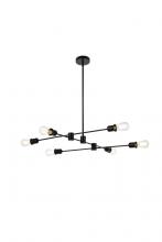  LD7052D35BK - Xavier 6 lights pendant in black