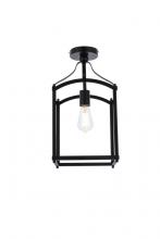  LD7069F10BK - Janet 1 light flush mount in black