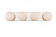  LD7303W31CH - Jaylin 4 light Chrome and frosted white Bath Sconce