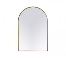  MR1A2436BRS - Metal Frame Arch Mirror 24x36 Inch in Brass