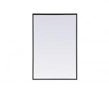  MR42436BK - Metal Frame Rectangle Mirror 24x36 Inch in Black