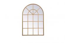  MR612842BR - Metal windowpane mirror 28 inch x 41 inch in in Brass