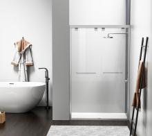  SD303-4876BNK - Semi-frameless shower door 48 x 76 Brushed Nickel