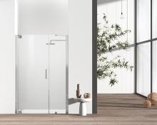  SD404-4872BNK - Semi-frameless hinged shower door 48 x 72 Brushed Nickel