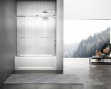  TD222-6060BNK - Frameless tub door 60 x 60 Brushed Nickel