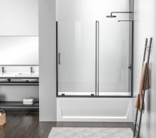  TD444-6060MBK - Frameless tub door 60 x 60 Matte Black