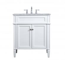  VF12530WH - 30 Inch Single Bathroom Vanity in White