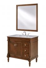  VF13036WT - 36 In. Single Bathroom Vanity Set in Walnut