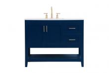  VF16042BL - 42 Inch Single Bathroom Vanity in Blue