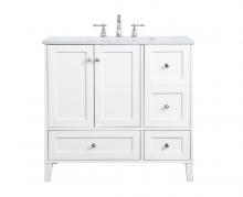  VF18036WH - 36 Inch Single Bathroom Vanity in White