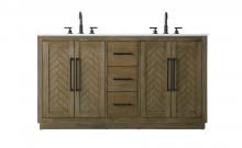  VF29060DHO - 60 inch Double Bathroom Vanity in Hazel Oak