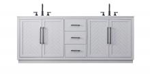  VF29084DGR - 84 inch Double Bathroom Vanity in Grey