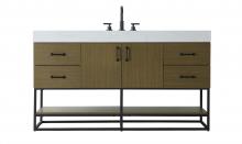  VF29260MCB - 60 inch Single Bathroom Vanity in Chestnut Brown