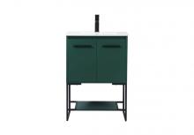  VF42524MGN - 24 inch Single bathroom vanity in green