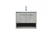  VF43524MCG - 24 inch Single bathroom vanity in concrete grey