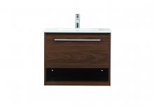  VF43524MWT - 24 inch Single bathroom vanity in walnut